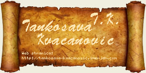 Tankosava Kvačanović vizit kartica